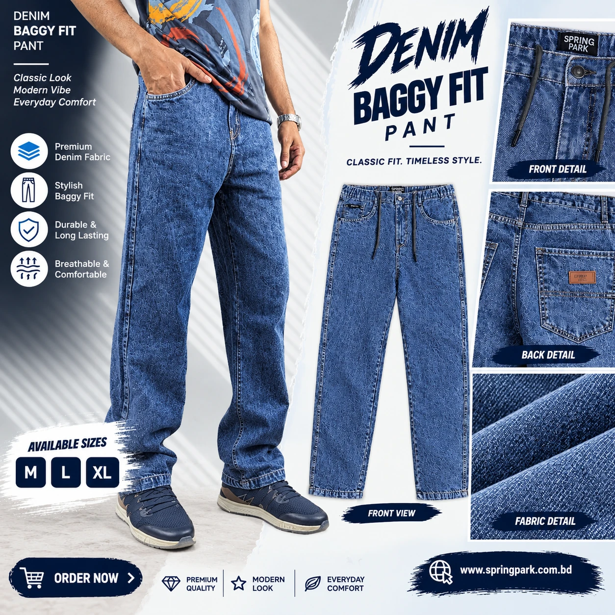 Metro Style Baggy Jeans